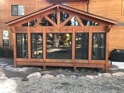 Timber, Post & Beam Style Sunroom from Colorado Springs Deck Builder