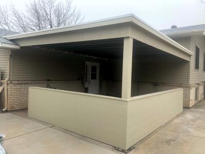 Flat Patio Cover with Half Walls from Colorado Springs Deck Builder
