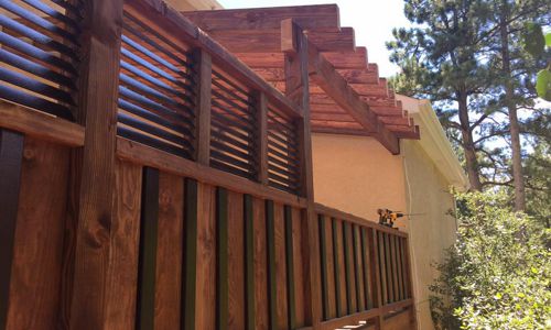 Project gallery of custom rail and privacy features in Colorado Springs