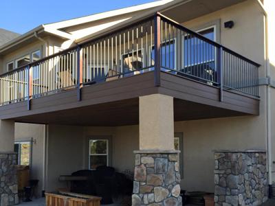 Composite Deck & Stone Patio  from Colorado Springs Deck Builder